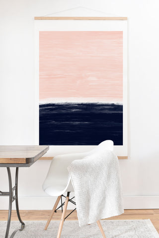 Little Arrow Design Co Anahita in pink and blue Art Print And Hanger