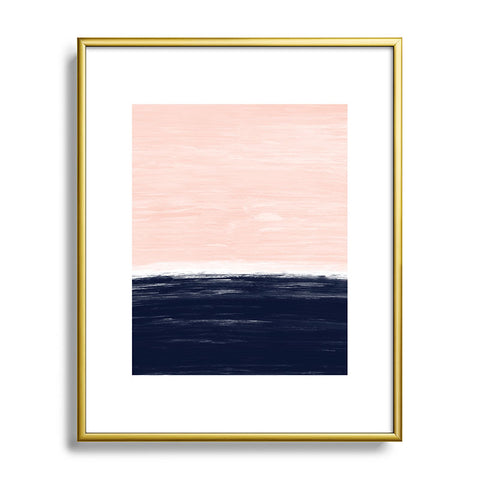 Little Arrow Design Co Anahita in pink and blue Metal Framed Art Print