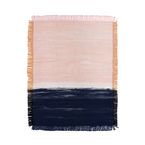 Little Arrow Design Co Anahita in pink and blue Throw Blanket