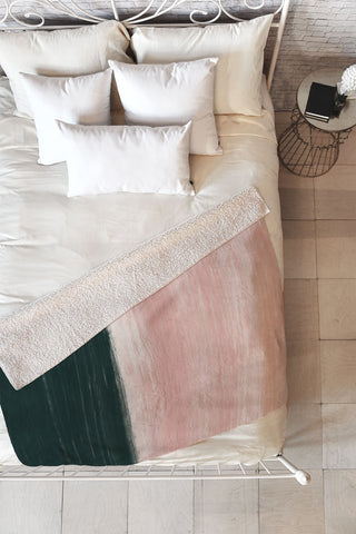 Little Arrow Design Co Anahita in pink Fleece Throw Blanket