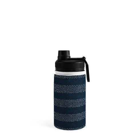 Little Arrow Design Co angrand stipple stripes navy Water Bottle