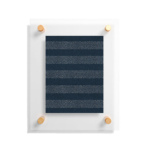 Little Arrow Design Co angrand stipple stripes navy Floating Acrylic Print