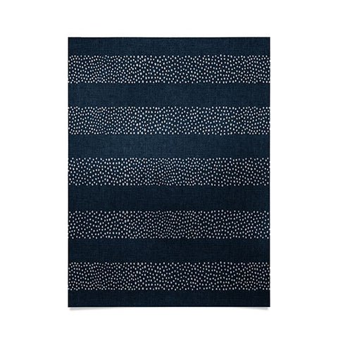Little Arrow Design Co angrand stipple stripes navy Poster