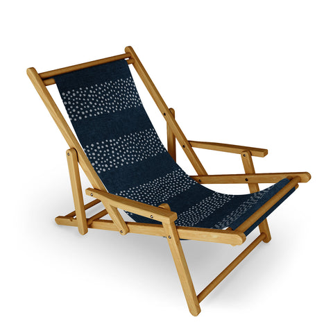 Little Arrow Design Co angrand stipple stripes navy Sling Chair