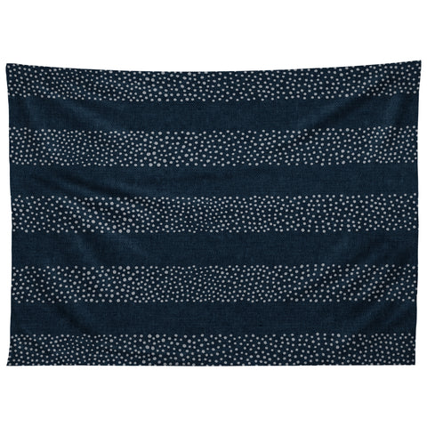 Little Arrow Design Co angrand stipple stripes navy Tapestry