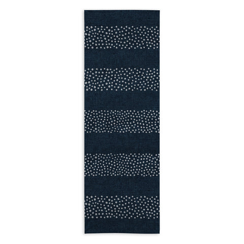 Little Arrow Design Co angrand stipple stripes navy Yoga Towel