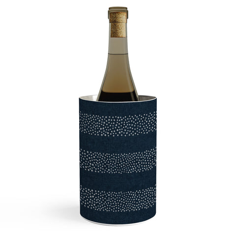 Little Arrow Design Co angrand stipple stripes navy Wine Chiller