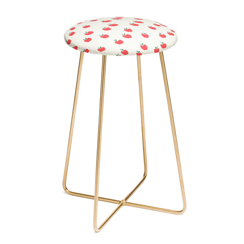 Little Arrow Design Co apple picking on cream Counter Stool