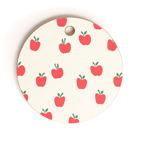 Little Arrow Design Co apple picking on cream Cutting Board Round