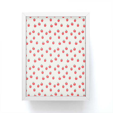 Little Arrow Design Co apple picking on cream Framed Mini Art Print