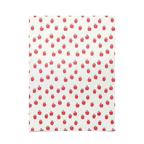 Little Arrow Design Co apple picking on cream Poster