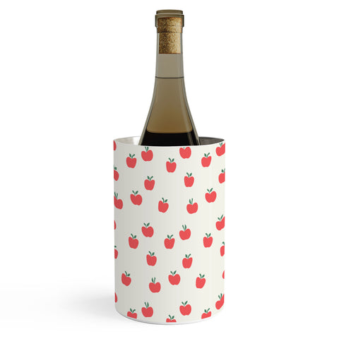 Little Arrow Design Co apple picking on cream Wine Chiller