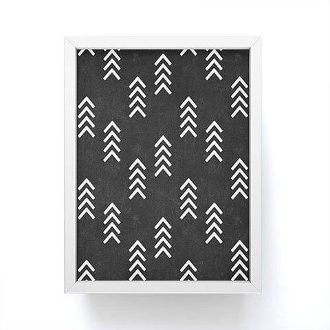 Little Arrow Design Co arcadia arrows charcoal Framed Mini Art Print