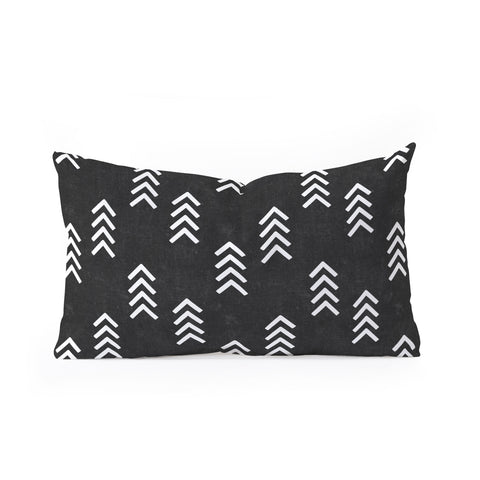 Little Arrow Design Co arcadia arrows charcoal Oblong Throw Pillow