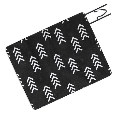 Little Arrow Design Co arcadia arrows charcoal Picnic Blanket