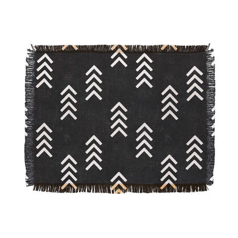 Little Arrow Design Co arcadia arrows charcoal Throw Blanket