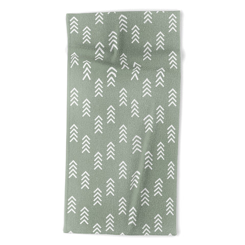 Little Arrow Design Co arcadia arrows sage Beach Towel