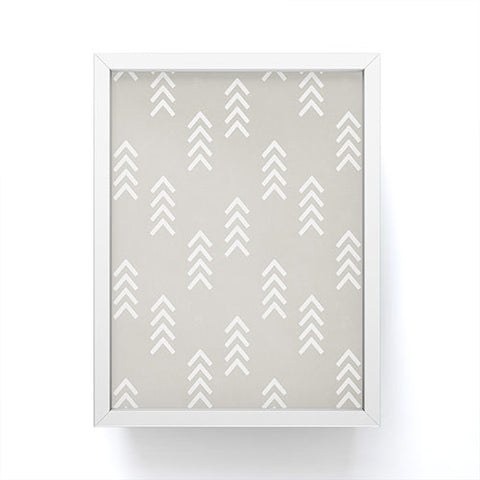 Little Arrow Design Co arcadia arrows stone Framed Mini Art Print