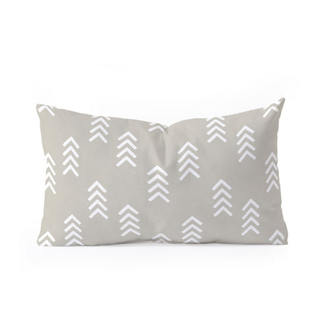 Little Arrow Design Co arcadia arrows stone Oblong Throw Pillow
