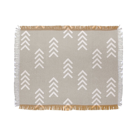 Little Arrow Design Co arcadia arrows stone Throw Blanket