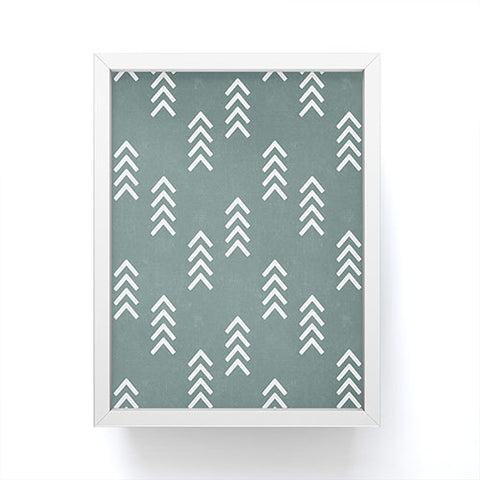 Little Arrow Design Co arcadia arrows teal Framed Mini Art Print
