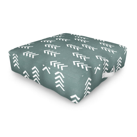 Little Arrow Design Co arcadia arrows teal Outdoor Floor Cushion