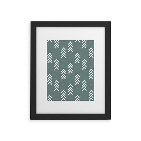 Little Arrow Design Co arcadia arrows teal Framed Art Print