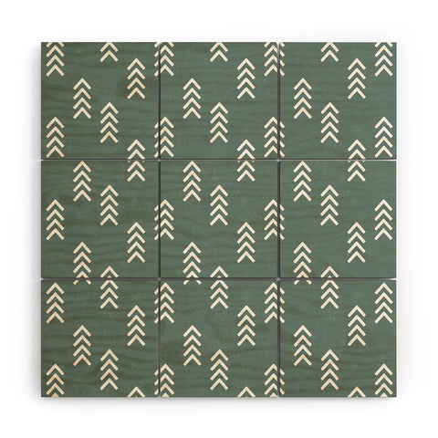 Little Arrow Design Co arcadia arrows teal Wood Wall Mural