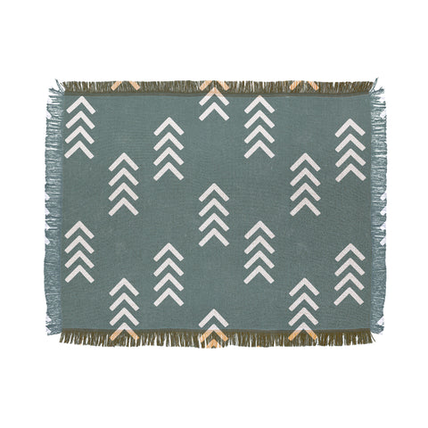 Little Arrow Design Co arcadia arrows teal Throw Blanket