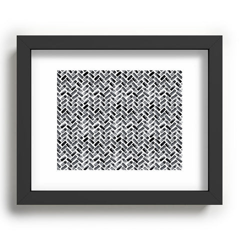 Little Arrow Design Co arcadia herringbone in black Recessed Framing Rectangle