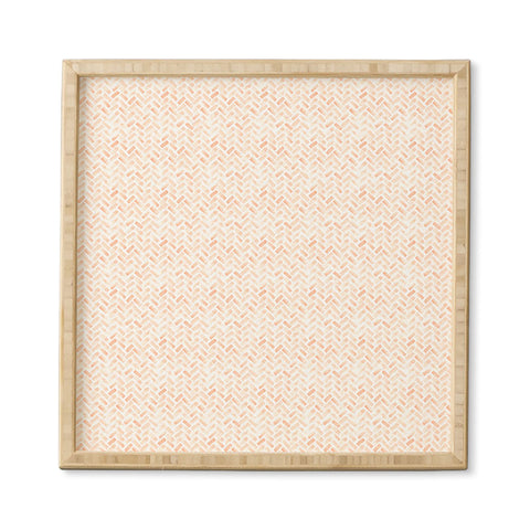 Little Arrow Design Co arcadia herringbone in blush Framed Wall Art