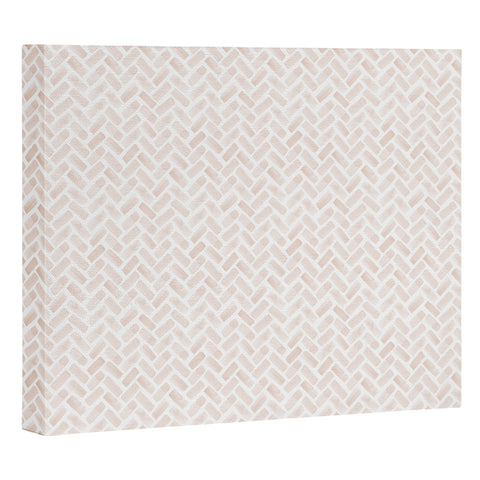 Little Arrow Design Co arcadia herringbone in blush Art Canvas
