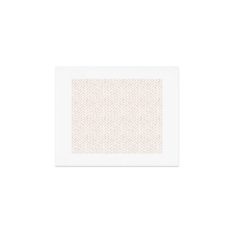 Little Arrow Design Co arcadia herringbone in blush Art Print