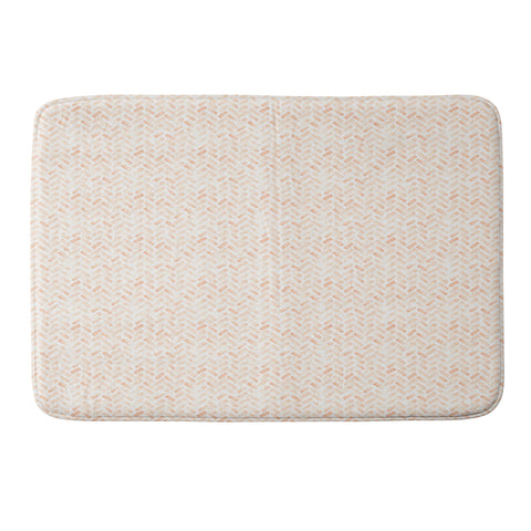 Little Arrow Design Co arcadia herringbone in blush Memory Foam Bath Mat