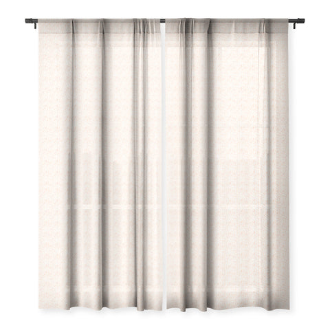 Little Arrow Design Co arcadia herringbone in blush Sheer Window Curtain