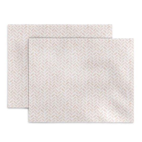 Little Arrow Design Co arcadia herringbone in blush Placemat