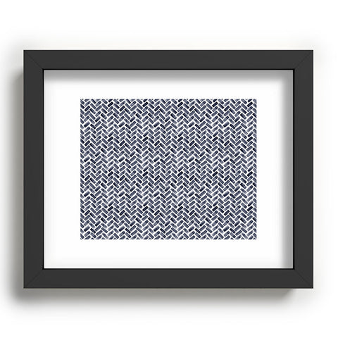 Little Arrow Design Co arcadia herringbone in indigo Recessed Framing Rectangle