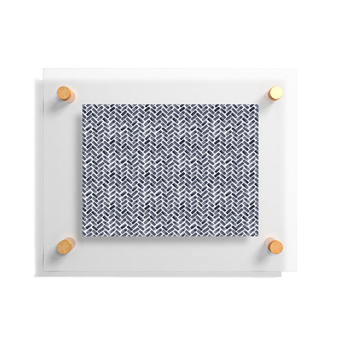 Little Arrow Design Co arcadia herringbone in indigo Floating Acrylic Print