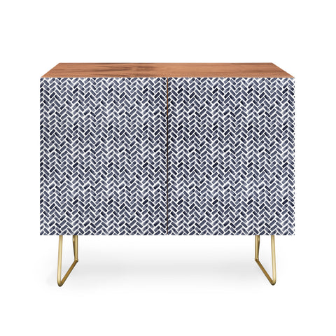 Little Arrow Design Co arcadia herringbone in indigo Credenza