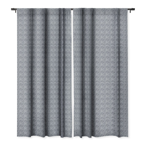 Little Arrow Design Co arcadia herringbone in indigo Blackout Window Curtain