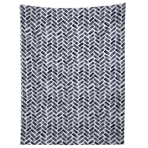 Little Arrow Design Co arcadia herringbone in indigo Tapestry
