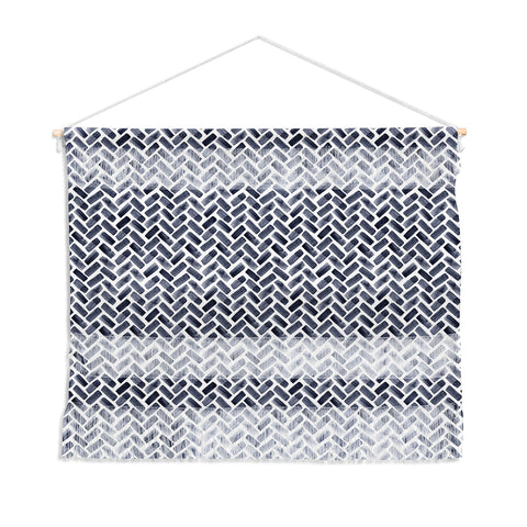 Little Arrow Design Co arcadia herringbone in indigo Wall Hanging Landscape