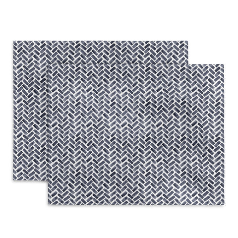 Little Arrow Design Co arcadia herringbone in indigo Placemat
