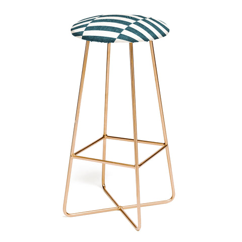 Little Arrow Design Co aria blue rectangle tiles Bar Stool