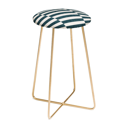 Little Arrow Design Co aria blue rectangle tiles Counter Stool