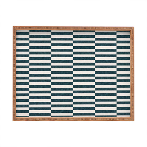 Little Arrow Design Co aria blue rectangle tiles Rectangular Tray