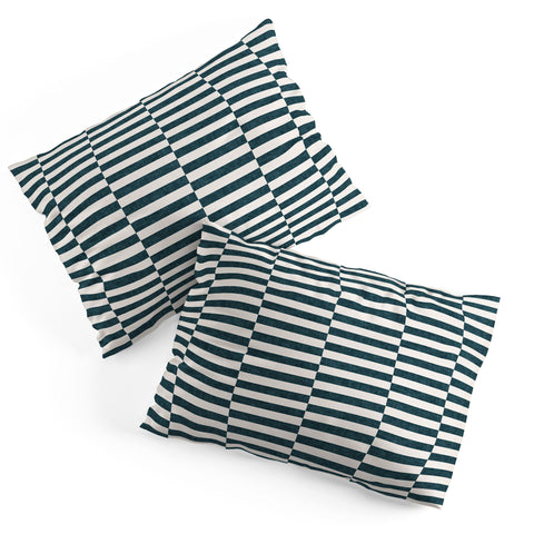 Little Arrow Design Co aria blue rectangle tiles Pillow Shams