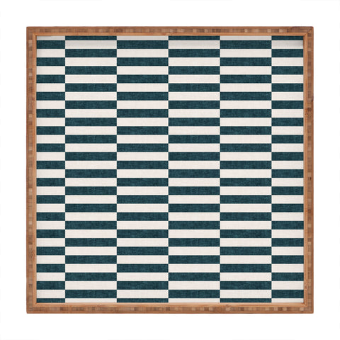 Little Arrow Design Co aria blue rectangle tiles Square Tray