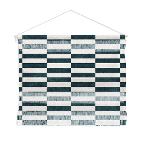 Little Arrow Design Co aria blue rectangle tiles Wall Hanging Landscape