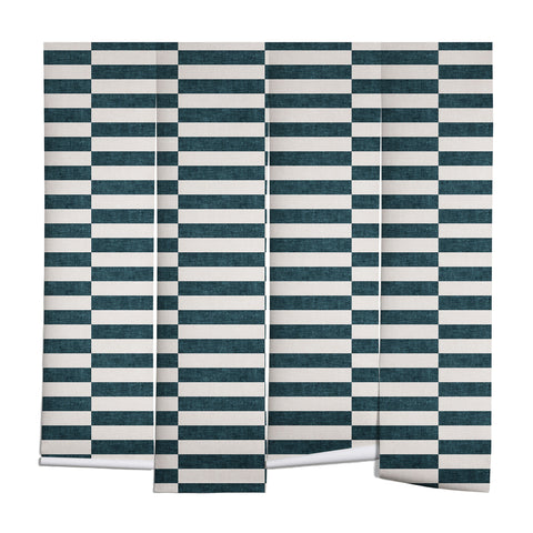 Little Arrow Design Co aria blue rectangle tiles Wall Mural